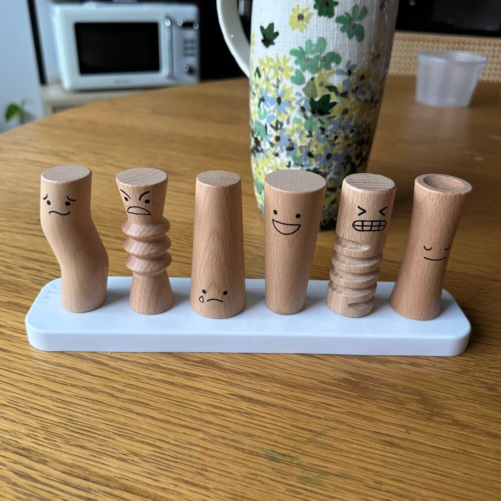 Lovevery Wooden Emotion Dolls with Stand